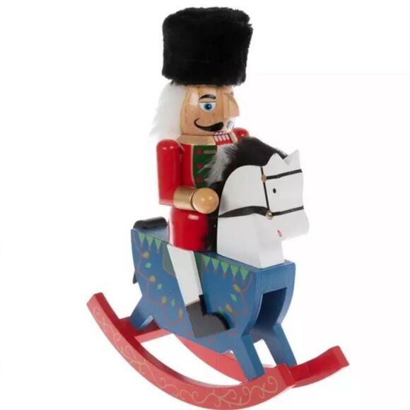 Festive Nutcracker Rocking Horse Decor - Picture 3 of 4